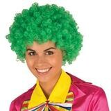 Pruik krul Groen clown