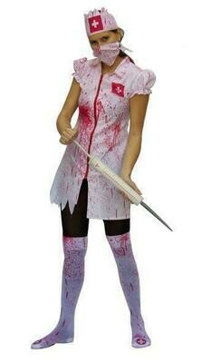 Verpleegster kostuum met bloed Zombie nurse Volwassenen