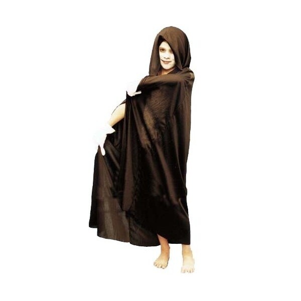 Zwarte cape Halloween kostuum met kap zwart voor kinderen