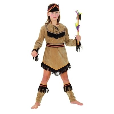 Indianenmeisje kostuum kind Indiaanse verkleedkledij Squaw