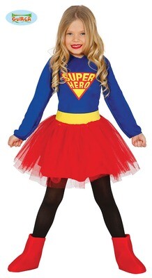 Superwoman kostuum kind verkleedkledij Superheld Maat 116 voor 5 tot 6 jaar Supergirl