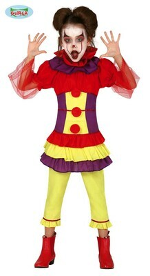 Clown meisje kostuum kind verkleedkledij Carnaval Halloween Meisjesclown scary creepy Maat 116