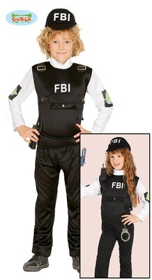 FBI agent kostuum kind verkleedkledij Politie agente voor 10 tot 12 jaar Maat 152