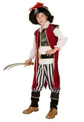 Piraat Zwartbaard kostuum kind verkleedkledij Piraten verkleedpak Rover kapitein Carnaval maat 152 maat 164