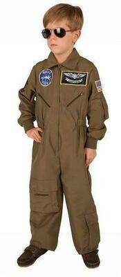 Top gun Legerpak kostuum kind verkleedkledij vecht piloot Army verkleedpak Leger maat 128