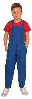 Overalpak Blauw kind verkleedkledij Mario Verkleedpak DDT kampioenen Garagist Loodgieter Maat 116
