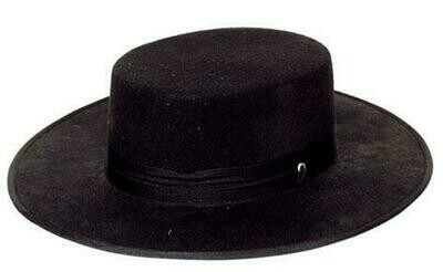 Spaanse hoed zwart Hoed Spanje of V for Vendetta of Zorro