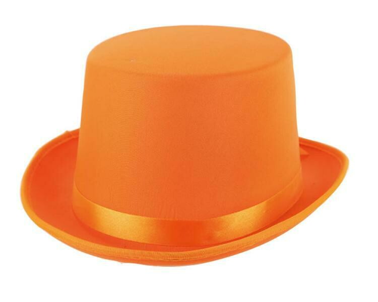 Buishoed fluo oranje neon hoge hoed