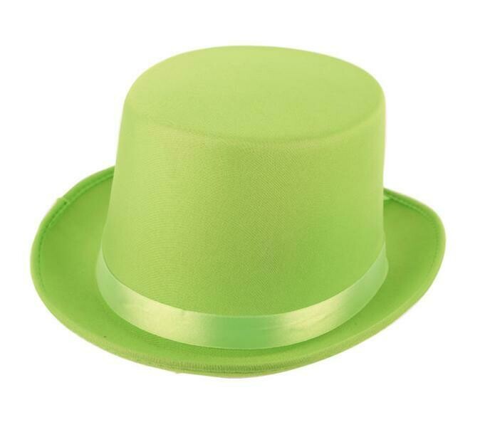 Buishoed fluo groen neon hoge hoed