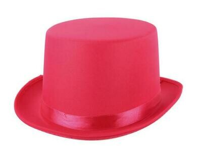 Buishoed fluo roze neon hoge hoed fushia