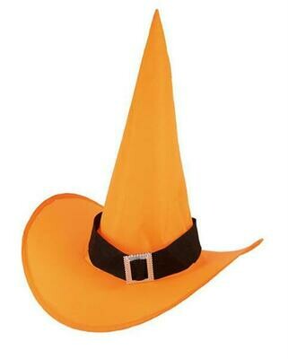 Heksenhoed oranje volwassenen nylon Halloween