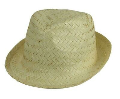 Hoed  funk in stro riet ecrukleur Beige