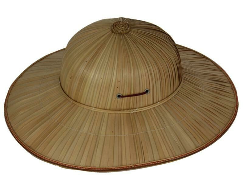 Tropenhelm hoed tropen in stro riet Jungle Safari
