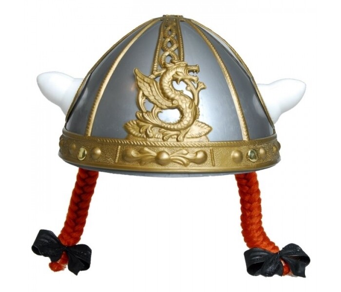 Obelix helm kinderen met vlechtjes stripfiguur