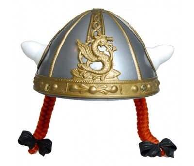 Obelix helm kinderen met vlechtjes stripfiguur