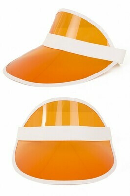Zonneklep oranje pet Nineties zonnepet
