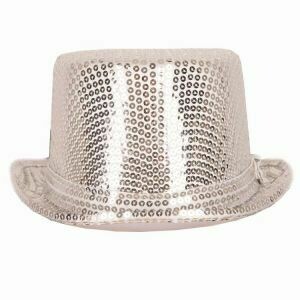 Buishoed zilver glitter zilveren buis hoed