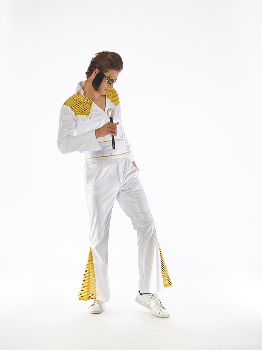 ABBA heren maat 54 ook voor Elvis wit met goud