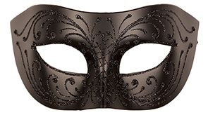 venetiaans masker man heren loup oogmasker Zwart