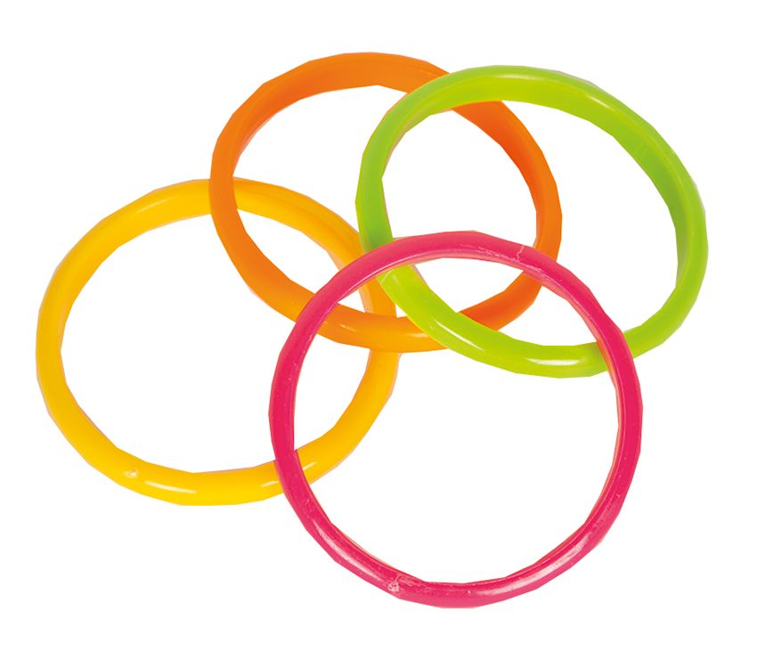 Armbanden fluo 4 stuks