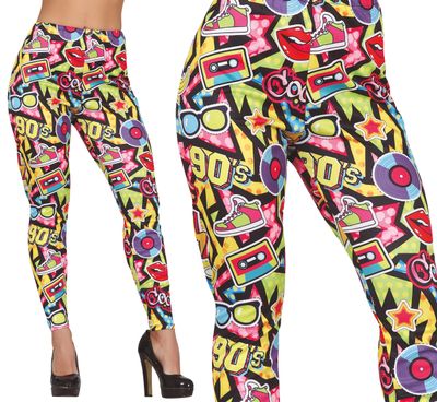 Legging 90-ties bedrukt Nineties Maat Large