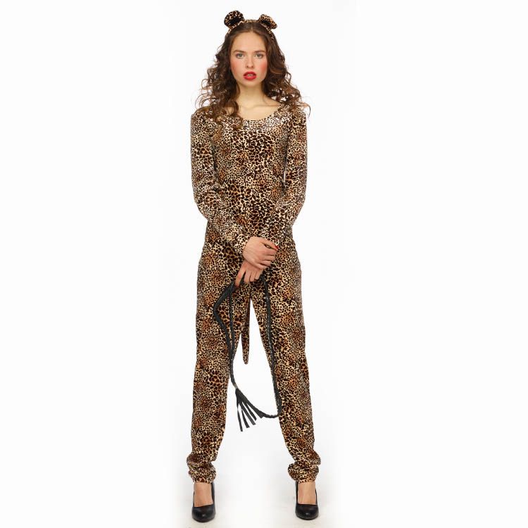 Luipaard dame jumpsuit met diadeem prints jungle Maat 38/40