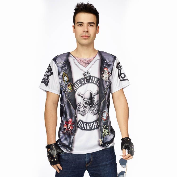 Biker shirt man outfit marginaal stoer leder lookalike