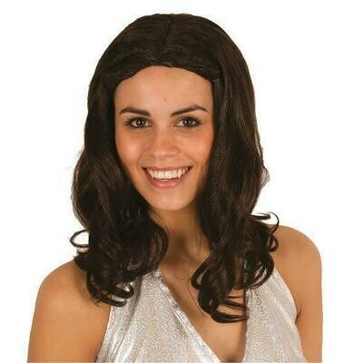 Pruik donkerbruin zonder pony Pruik donkerbruin zonder pony