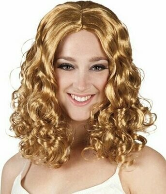Pruik blond Celeste krullend lang