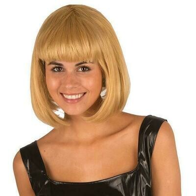 pruik halflang carré met pony Blond Nicole