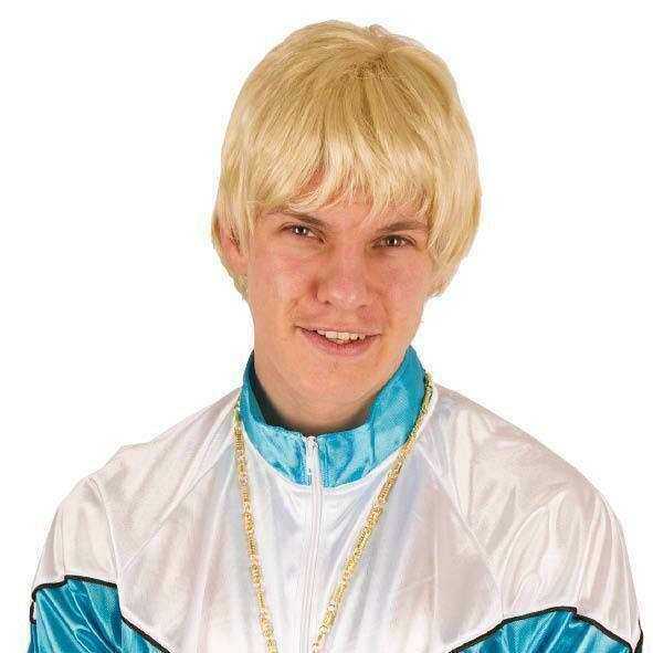 Pruik kort blond heren man Pruik kort blond heren man