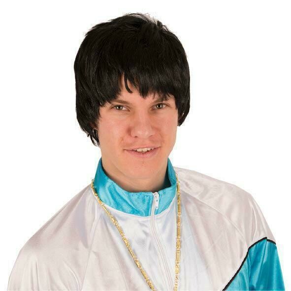 Pruik kort zwart Hugo