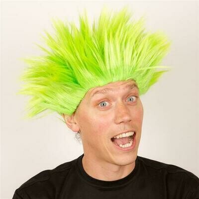 Pruik Electric shock trol Groen Pruik Electric shock trol Groen