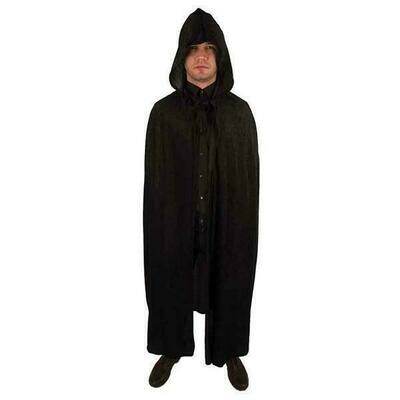 Zwarte cape Halloween kostuum zwart met kap voor volwassenen Zorro