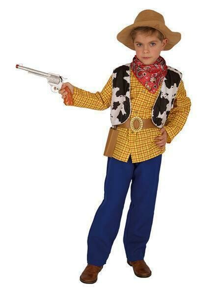 Cowboy Luke kostuum kind verkleedkledij Lucky Luke verkleedpak Country &amp; Western maat 116 maat 128 maat 140