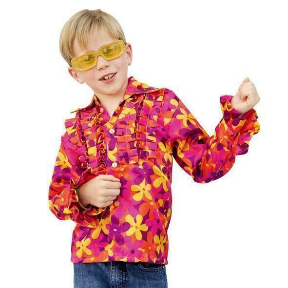 Seventies hemd Hawaï verkleedpak hemd met bloemen Flower Power gebloemd hemd Hippie maat 128 maat 140 maat 152 Seventies hemd Hawaï verkleedpak hemd met bloemen Flower Power gebloemd hemd Hippie maat 128 maat 140 maat 152