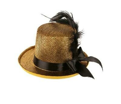 Buishoed mini goud lurex dameshoed