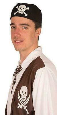 Hoed Piraat met wit doodshoofd op Piratenhoed Hoed Piraat met wit doodshoofd op Piratenhoed