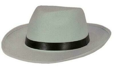 Maffia hoed jaren '20 Al Capone Charleston Twenties gangster wit met zwarte boord Maffia hoed jaren '20 Al Capone Charleston Twenties gangster wit met zwarte boord