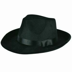 Maffia hoed jaren '20 Al Capone Charleston Twenties gangster zwart voor groot hoofd
