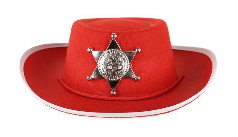 Cowboyhoed rood kind tot 8 jaar Cowboyhoed rood kind tot 8 jaar