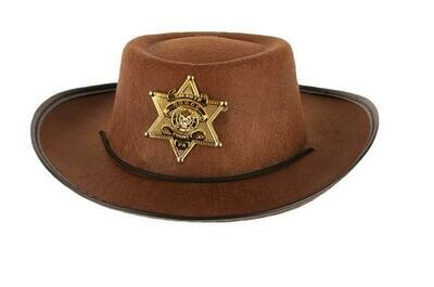 Cowboyhoed bruin kind vanaf 9 jaar