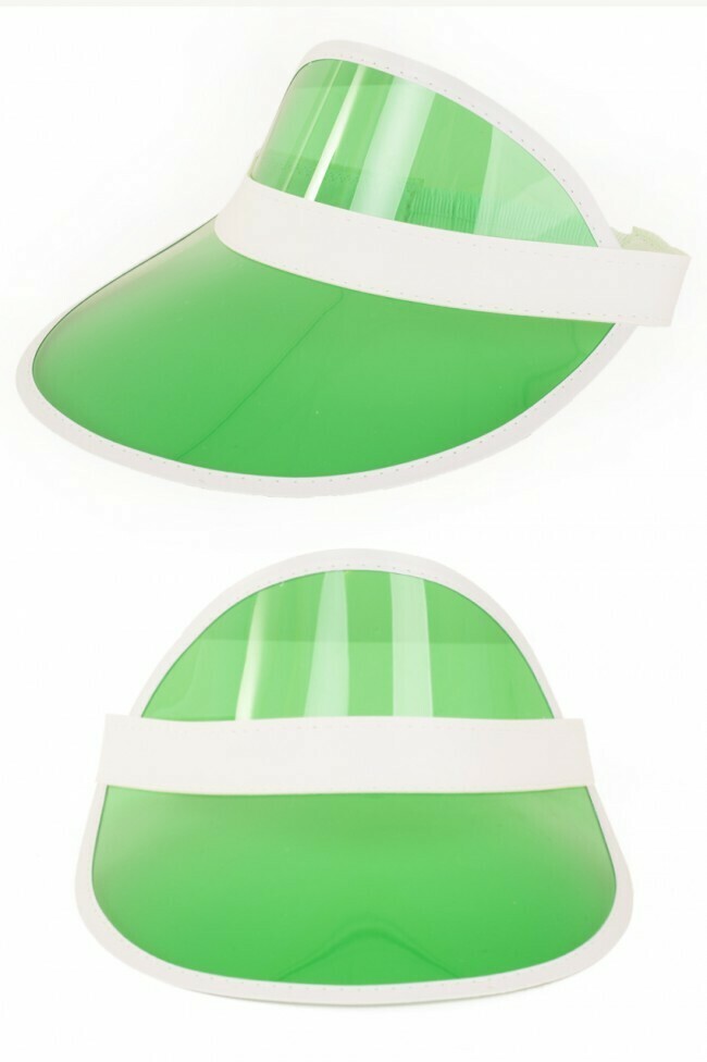 Zonneklep groen pet Nineties zonnepet