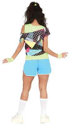 Foute outfit dames Eighties 3-delig Medium maat 38-40 Kamping Kitsch