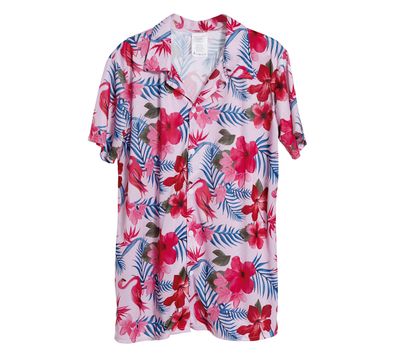 Hemd Hawaii roze flamingo's foute kledij mannen Kamping Kitsch