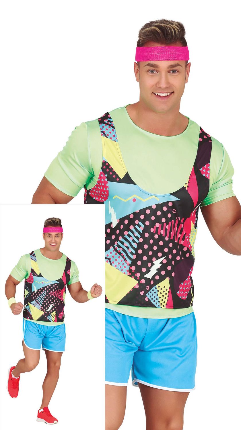 Foute outfit heren Eighties 3-delig Large maat 52-54 Kamping Kitsch Foute outfit heren Eighties 3-delig Large maat 52-54 Kamping Kitsch
