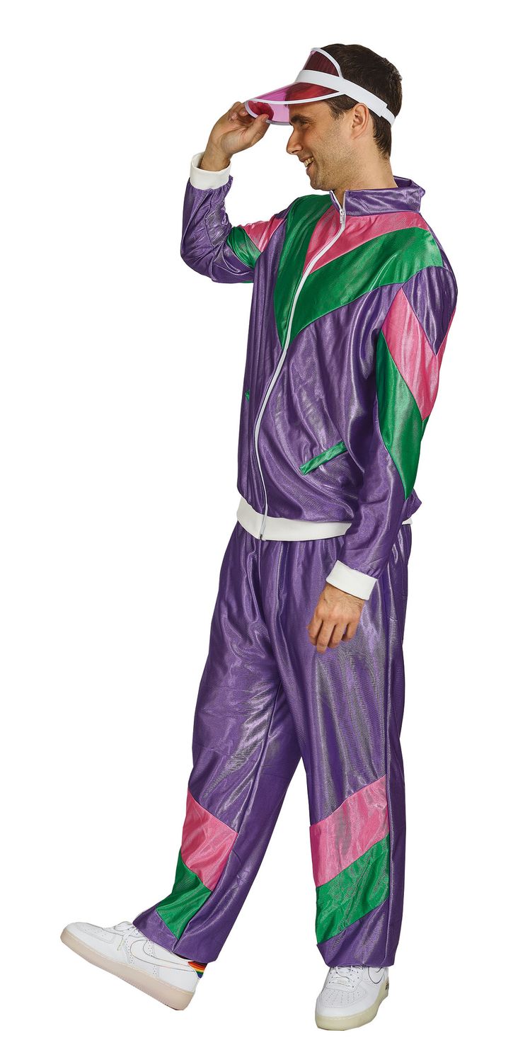 Training eighties nineties paars jogging man heren foute party Maat 50 Kamping Kitsch Training eighties nineties paars jogging man heren foute party Maat 50 Kamping Kitsch