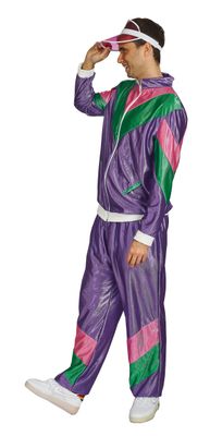 Training eighties nineties paars jogging man heren foute party Maat 50 Kamping Kitsch Training eighties nineties paars jogging man heren foute party Maat 50 Kamping Kitsch