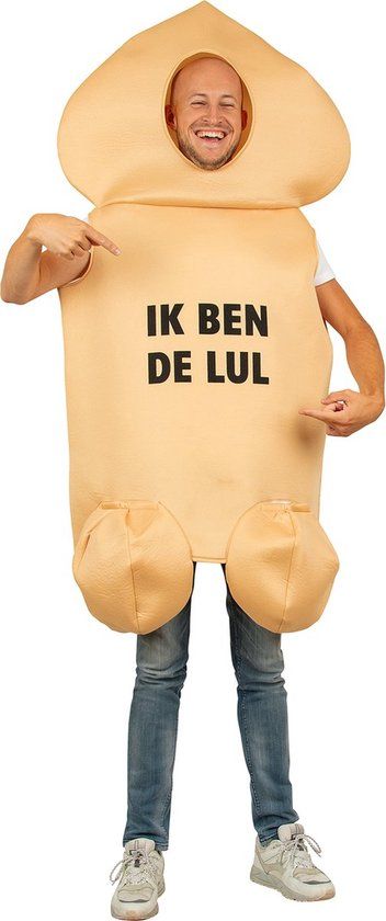 Penis kostuum Ik ben de lul kamping kitsch foute party