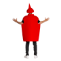 Tomatenketchup kostuum ketchupfles foute party kamping kitsch eten en drinken grappig rood